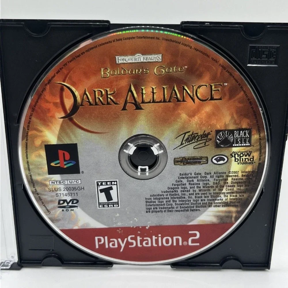 Baldur's Gate: Dark Alliance PlayStation 2 PS2 Game‎ Disc Only